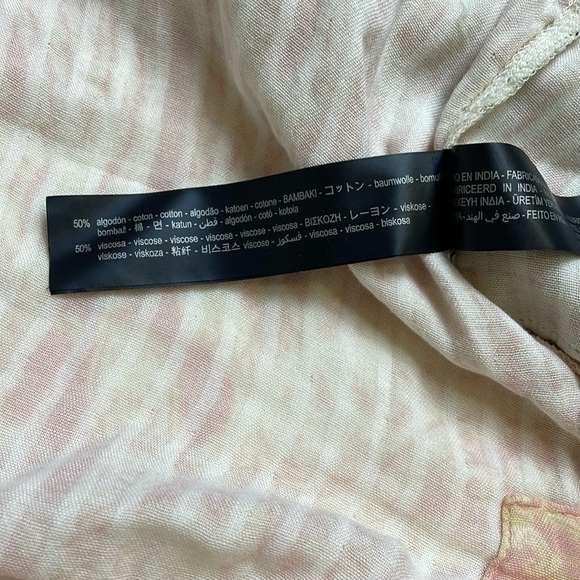 NWT ZARA The Celia Printed Kimono Tassel Side Slits Patch Pockets Oversize Sz S - Picture 15 of 16